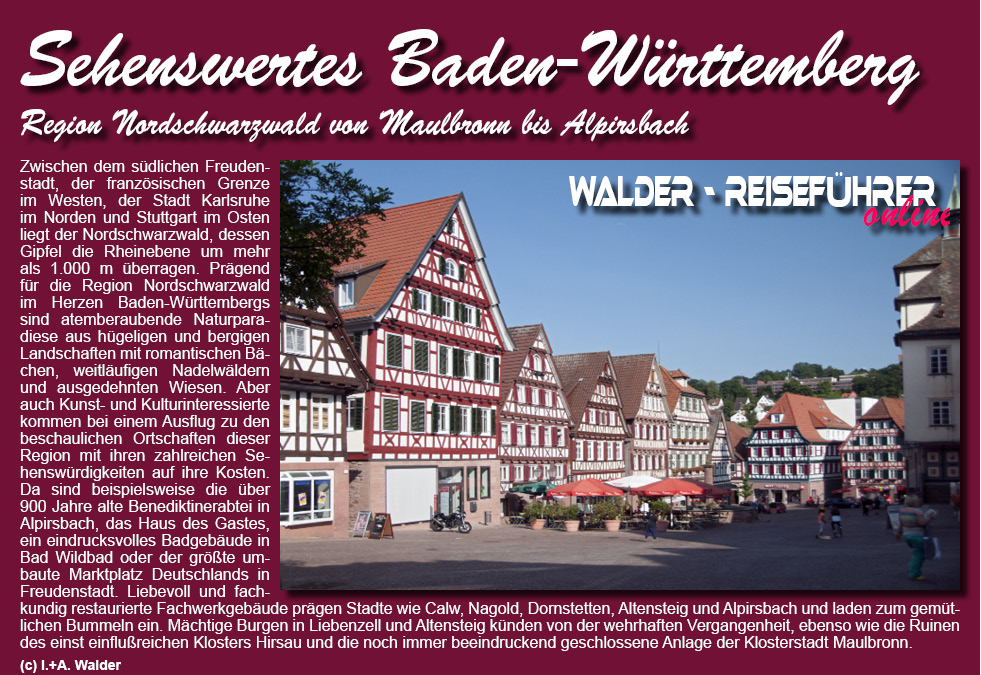 Reiseführer Regionen Schwarzwald-Baar-Heuberg und Nordschwarzwald