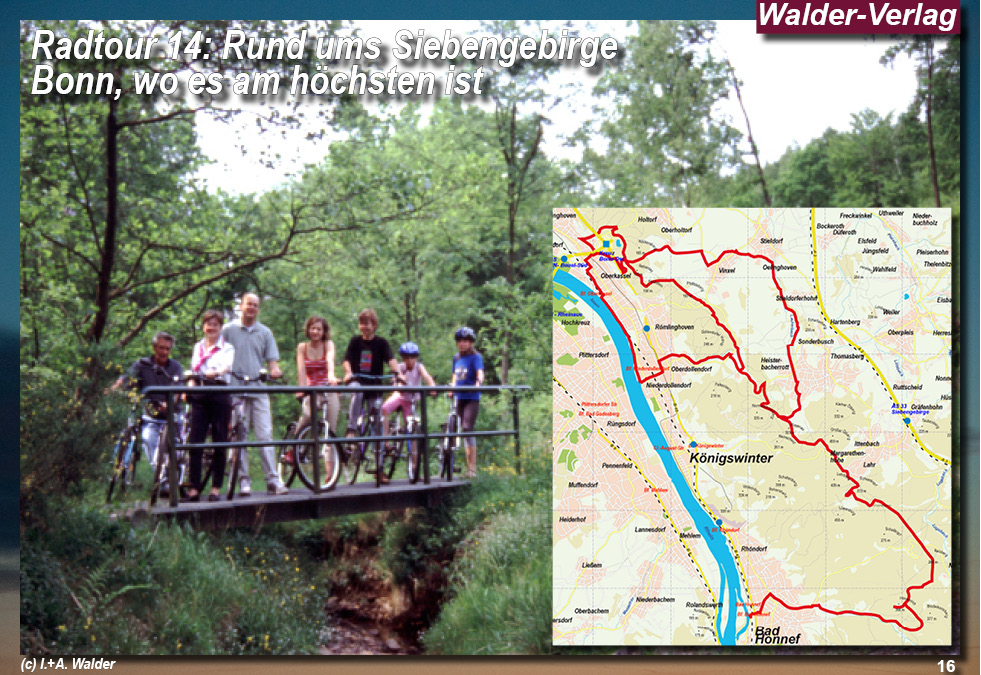 Walder-Verlag Reisetipps-Europa Radtour 14 - Rund ums Siebengebirge - Bonn, wo es am höchsten ist