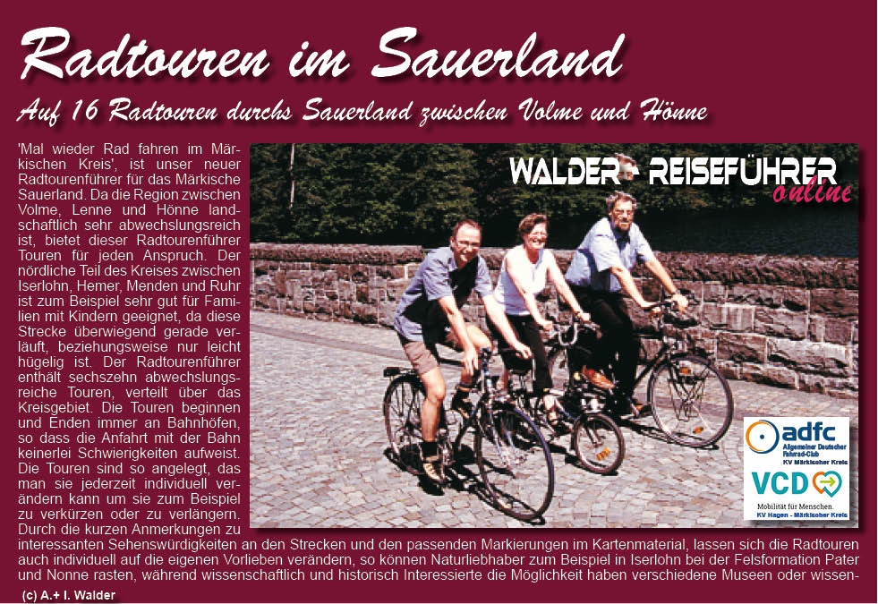 Reiseführer M&auml;rkisches Sauerland-Radtouren