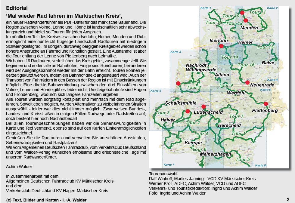 Reiseführer M&auml;rkisches Sauerland-Radtouren