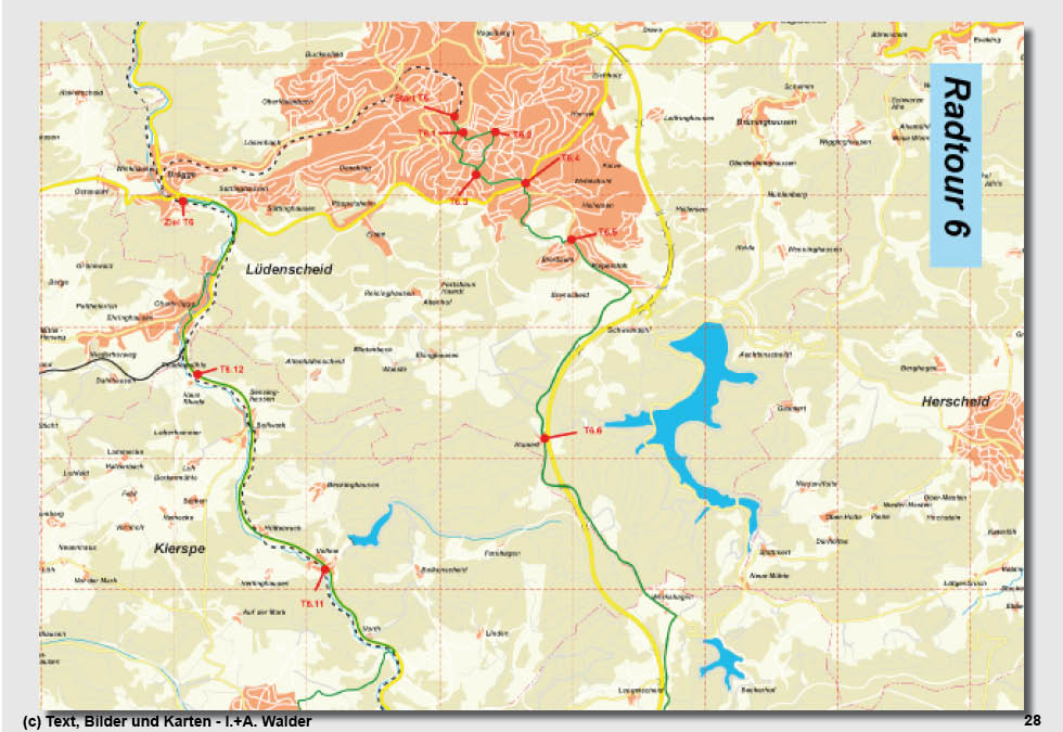 Walder-Verlag Reisetipps-Europa Radtour 6: F&uuml;nfzig Kilometer durch die S&uuml;dwest-Ecke des M&auml;rkischen Kreises - L&uuml;denscheid - &shy;Meinerzhagen - Kierspe - Br&uuml;gge
