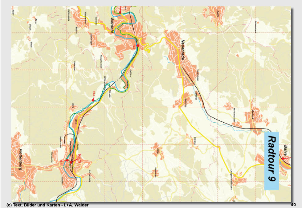 Walder-Verlag Reisetipps-Europa Radtour 9: Lenneroute - Plettenberg - Werdohl - Altena - Letmathe