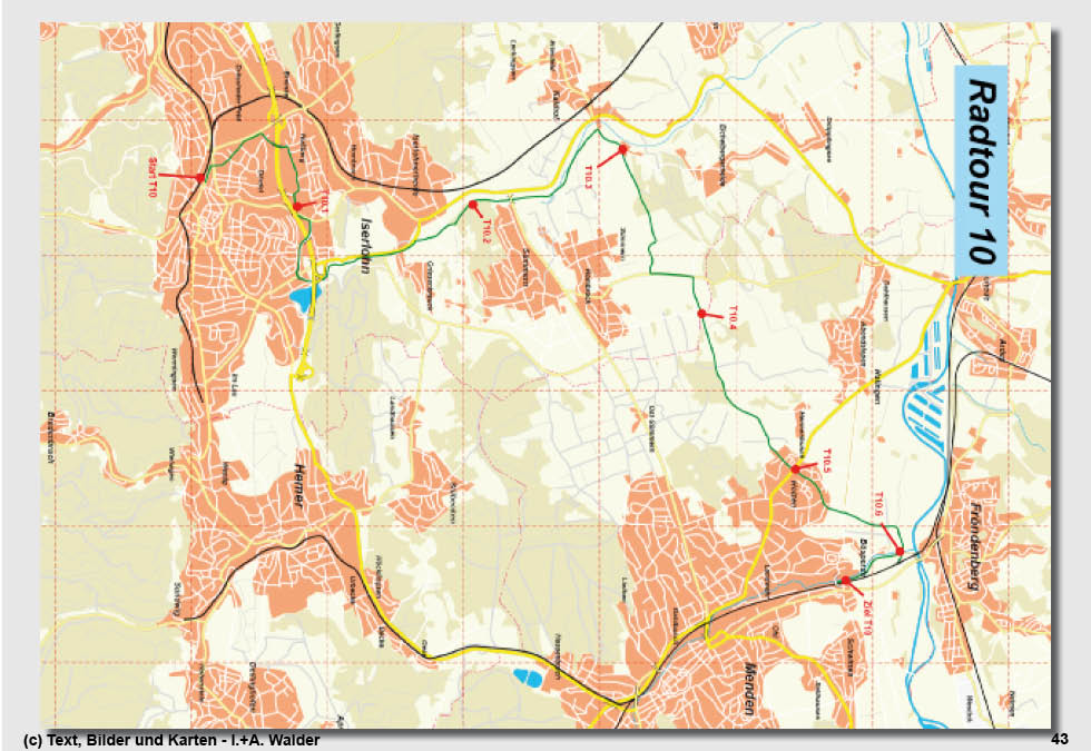 Walder-Verlag Reisetipps-Europa Radtour 10: Iserlohner Nordtour - Iserlohn - Barendorf - Holzen - B&ouml;sperde