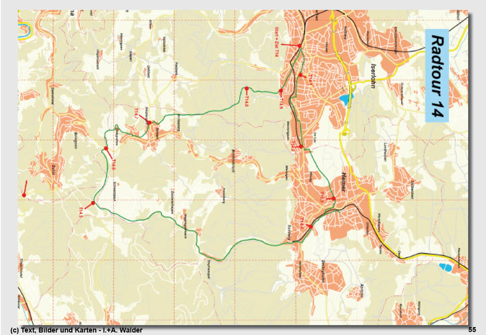 Walder-Verlag Reisetipps-Europa Radtour 14: Iserlohner Stadtwald-Tour - Iserlohn - Stephanopel - Ihmert - Iserlohn