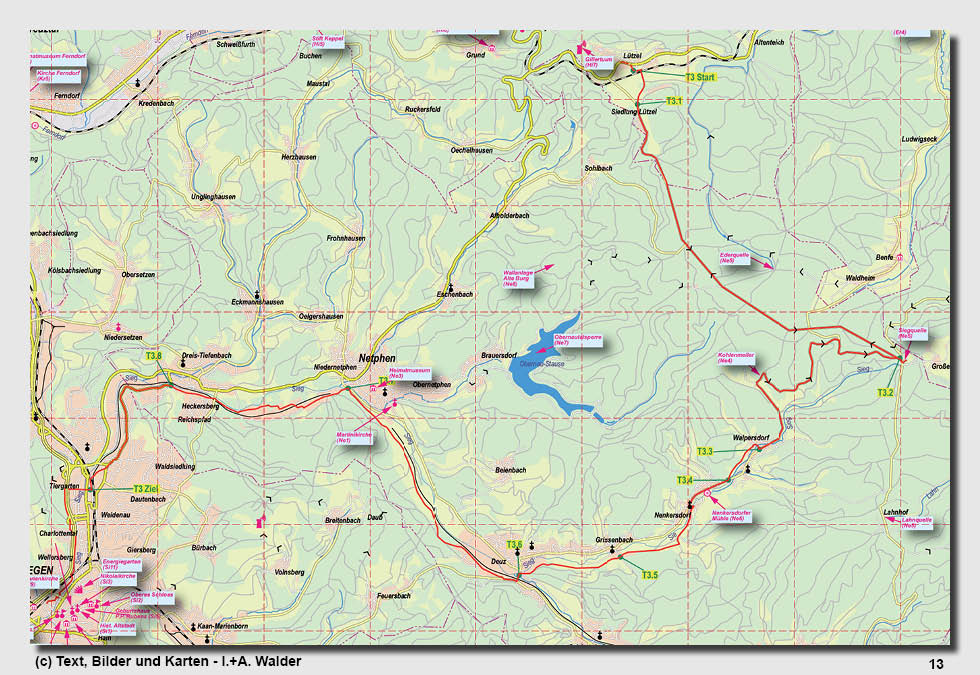Reiseführer Radtour 3 - Entlang der Sieg von der Quelle nach Siege