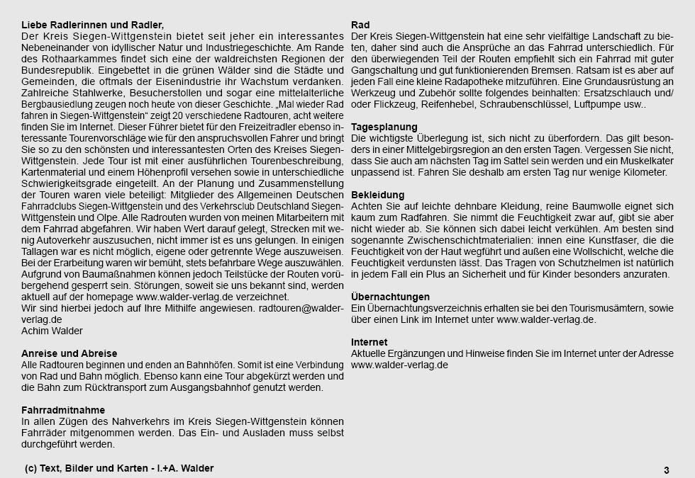 Reiseführer Siegerland-Wittgenstein-Radtour