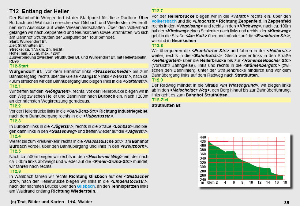 Reiseführer Radtour 12 - Entlang der Heller