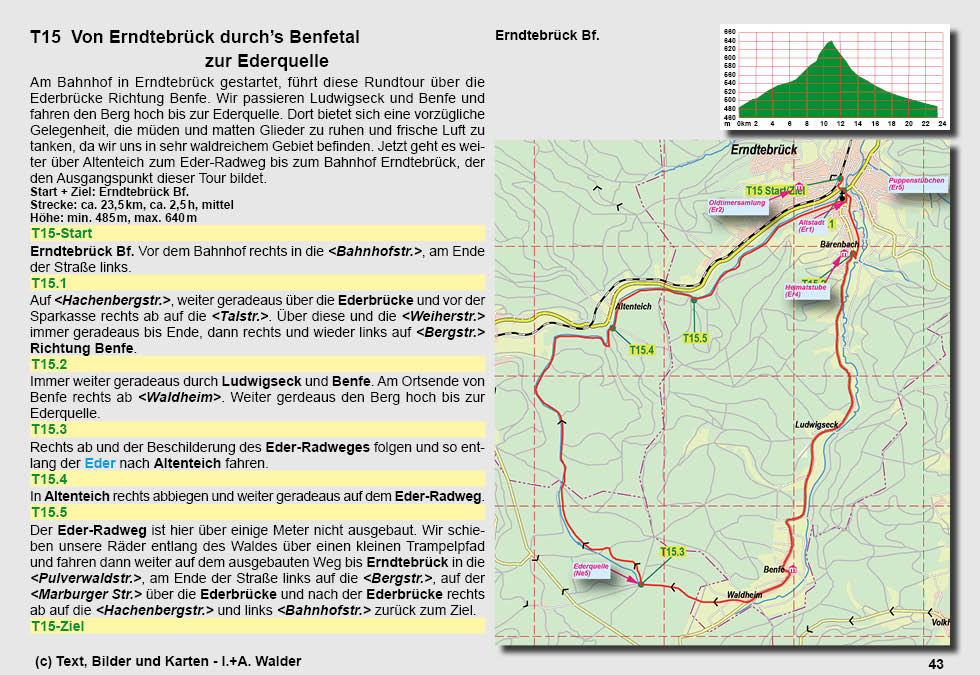 Reiseführer Radtour 15 - Durchs Benfetal zur Ederquelle