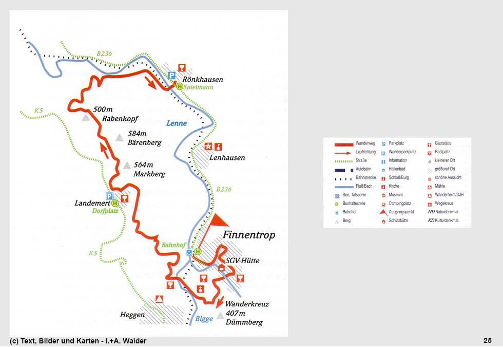 Reiseführer Wander-Tour 7 - In der Frielentroper Mark - Bis zum Bärenberg und Rabenkopf geht's auf und ab 