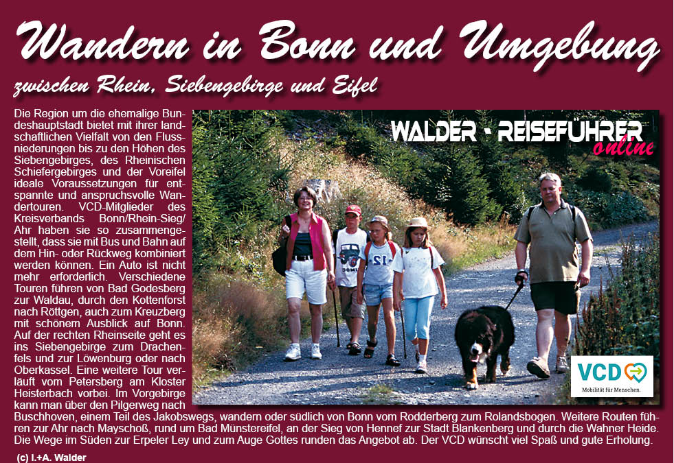 Walder-Verlag Reisetipps-Europa Wandern Bonn Siebengebirge Eifel